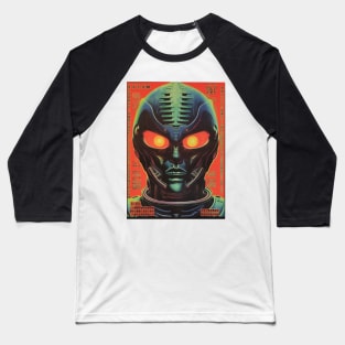 Vintage Japanese Retro Sci-Fi Alien Man Art Graphic - Nostalgic Extraterrestrial Aesthetics Baseball T-Shirt